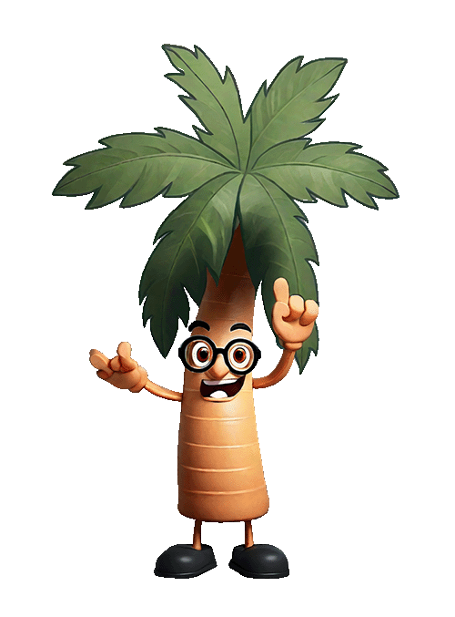 Palmy, the Tropical Palms Pest Management mascot